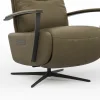 TV-Sessel Lima - Größe M, Relaxfunktion motorisch, Leder, Braungrün – Bild 4