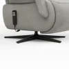 TV-Sessel Swing - Relaxfunktion/Aufstehhilfe motorisch, Größe M, Leder, Steingrau – Bild 3