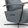 TV-Sessel Lima - Größe M, Relaxfunktion motorisch, Leder, Eisengrau – Bild 3