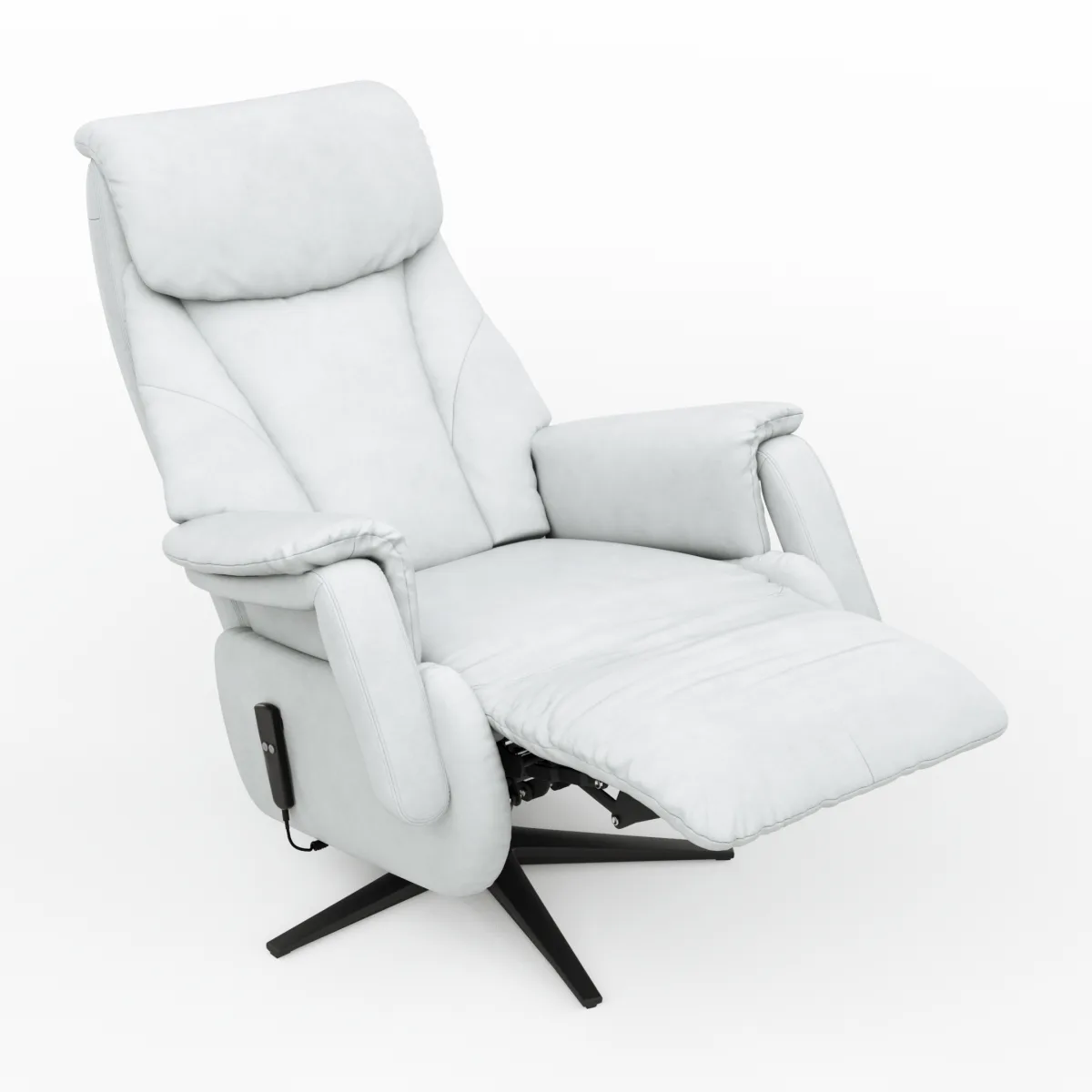 TV-Sessel Swing - Relaxfunktion motorisch, Größe M, Leder, Eisblau – Bild 4