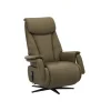 TV-Sessel Swing - Relaxfunktion/Aufstehhilfe motorisch, Größe M, Leder, Braungrün – Bild 2
