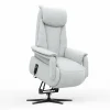 TV-Sessel Swing - Relaxfunktion/Aufstehhilfe motorisch, Größe M, Leder, Eisblau – Bild 4