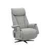 TV-Sessel Swing - Relaxfunktion/Aufstehhilfe motorisch, Größe M, Stoff, Grau – Bild 2