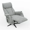 TV-Sessel Swing - Relaxfunktion/Aufstehhilfe motorisch, Größe M, Stoff, Eisblau – Bild 3