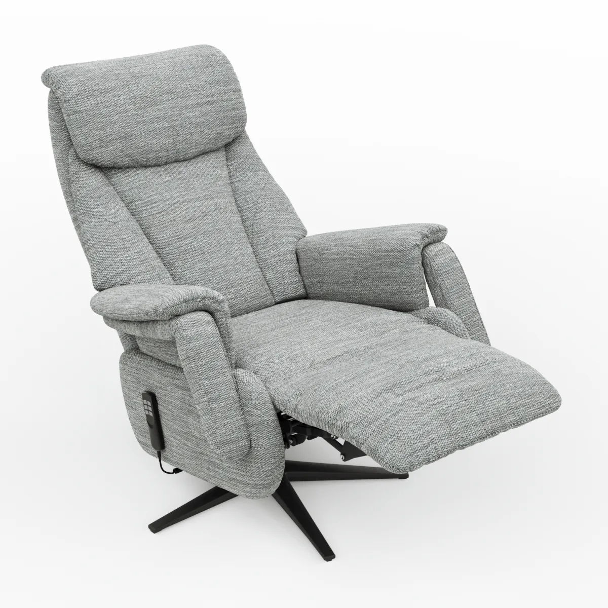 TV-Sessel Swing - Relaxfunktion/Aufstehhilfe motorisch, Größe M, Stoff, Eisblau – Bild 3
