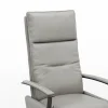 TV-Sessel Lima - Größe M, Relaxfunktion, Leder, Steingrau – Bild 4