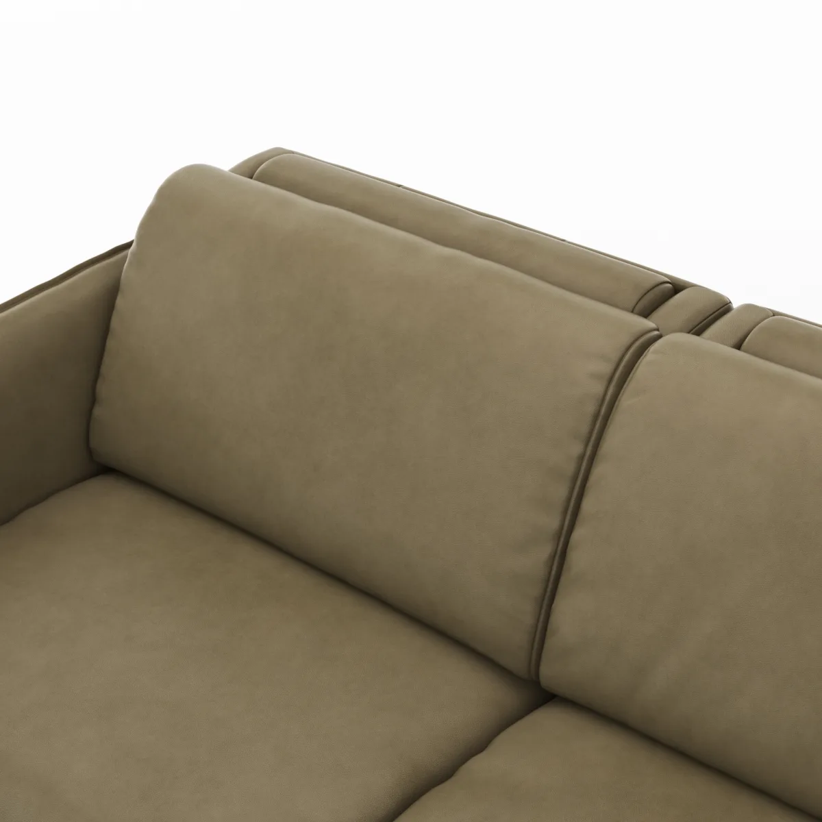 Sofa Mendoza - 2,5-Sitzer, Relaxfunktion (motorisch), Armlehne verstellbar, Leder, Braungrün – Bild 4
