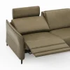 Sofa Mendoza - 2,5-Sitzer, Relaxfunktion (motorisch), Armlehne verstellbar, Leder, Braungrün – Bild 3