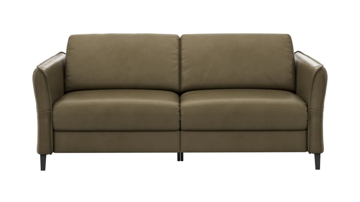 Sofa Mendoza - 2,5-Sitzer, Relaxfunktion (motorisch), Armlehne verstellbar, Leder, Braungrün – Bild 2