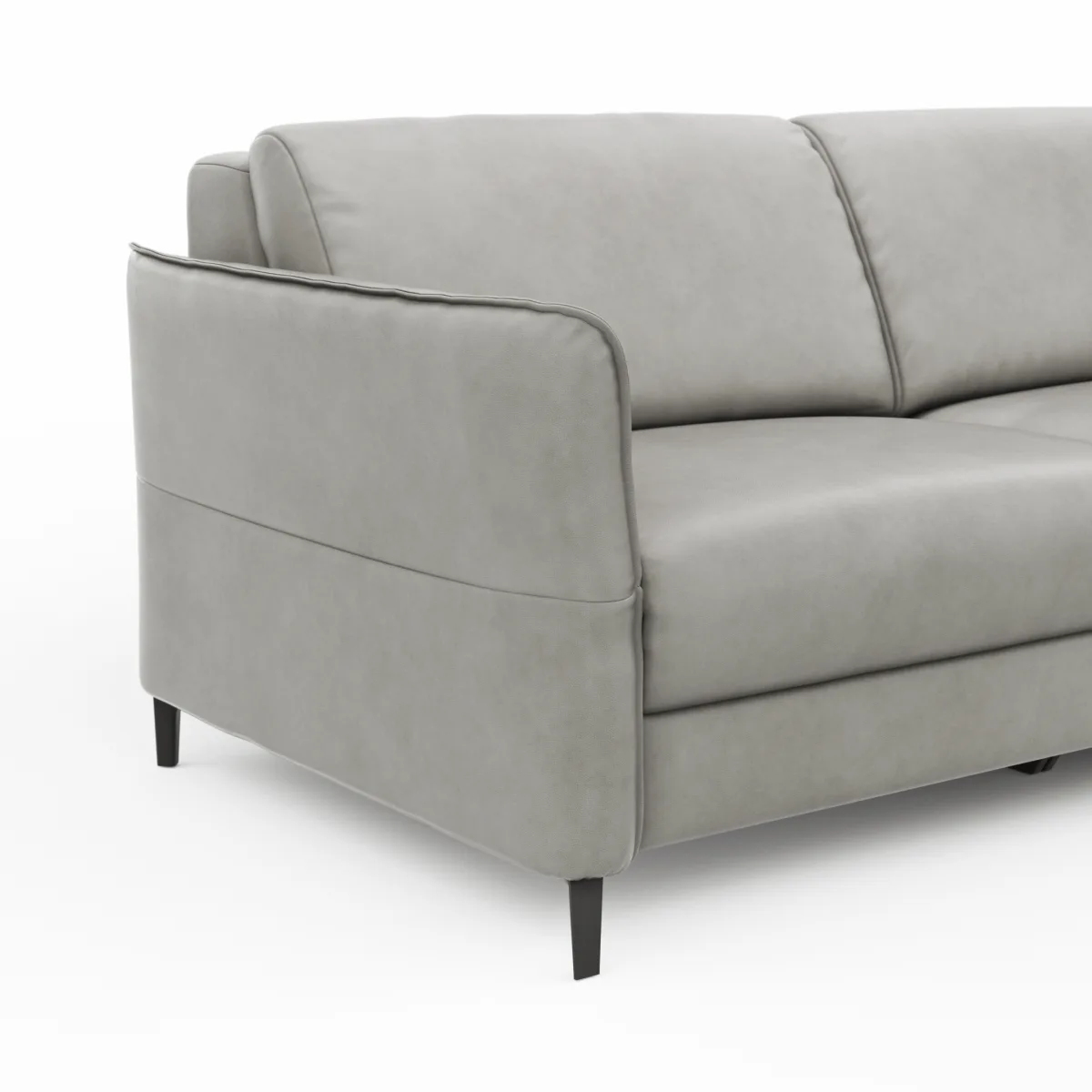 Sofa Mendoza - 2,5-Sitzer, Relaxfunktion (motorisch), Armlehne verstellbar, Leder, Steingrau – Bild 4