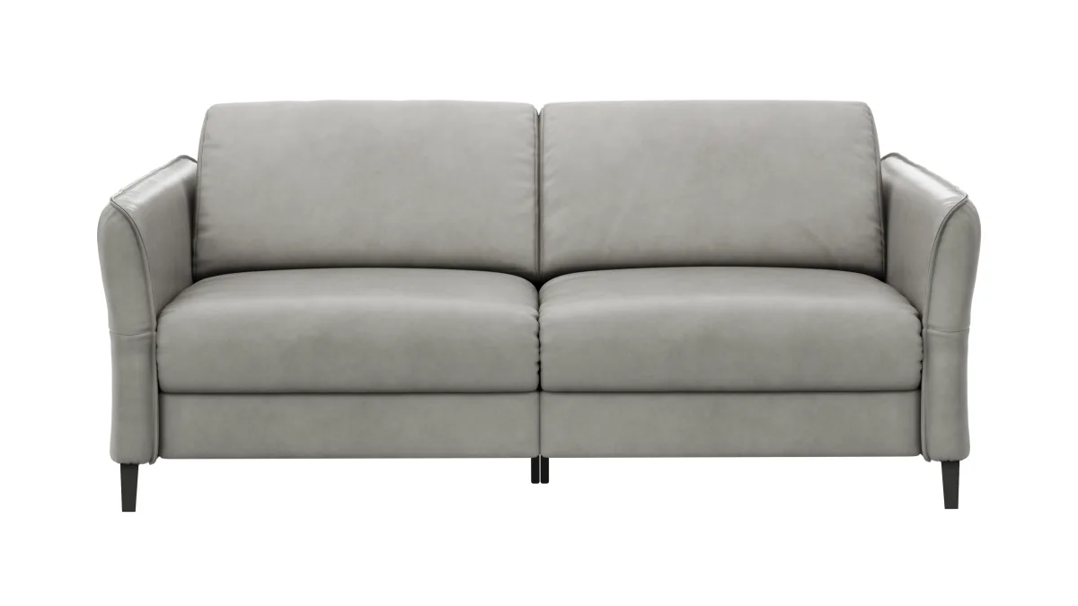 Sofa Mendoza - 2,5-Sitzer, Relaxfunktion (motorisch), Armlehne verstellbar, Leder, Steingrau – Bild 2