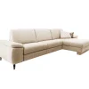 Ecksofa Colombia - 2,5-Sitzer mit Longchair rechts, Armlehne verstellbar, Stoff, Natur – Bild 2