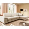 Ecksofa Colombia - 2,5-Sitzer mit Longchair rechts, Armlehne verstellbar, Stoff, Natur – Bild 4