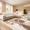 Ecksofa Colombia - 2,5-Sitzer mit Longchair rechts, Armlehne verstellbar, Stoff, Natur – Bild 3
