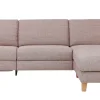 Ecksofa Mendoza - 2,5-Sitzer mit Longchair rechts, Bettkasten, Stoff, Bordeaux – Bild 2