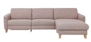 Alternative view of Ecksofa Mendoza - 2,5-Sitzer mit Longchair rechts, Bettkasten, Stoff, Bordeaux