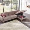 Ecksofa Mendoza - 2,5-Sitzer mit Longchair rechts, Bettkasten, Stoff, Bordeaux – Bild 5