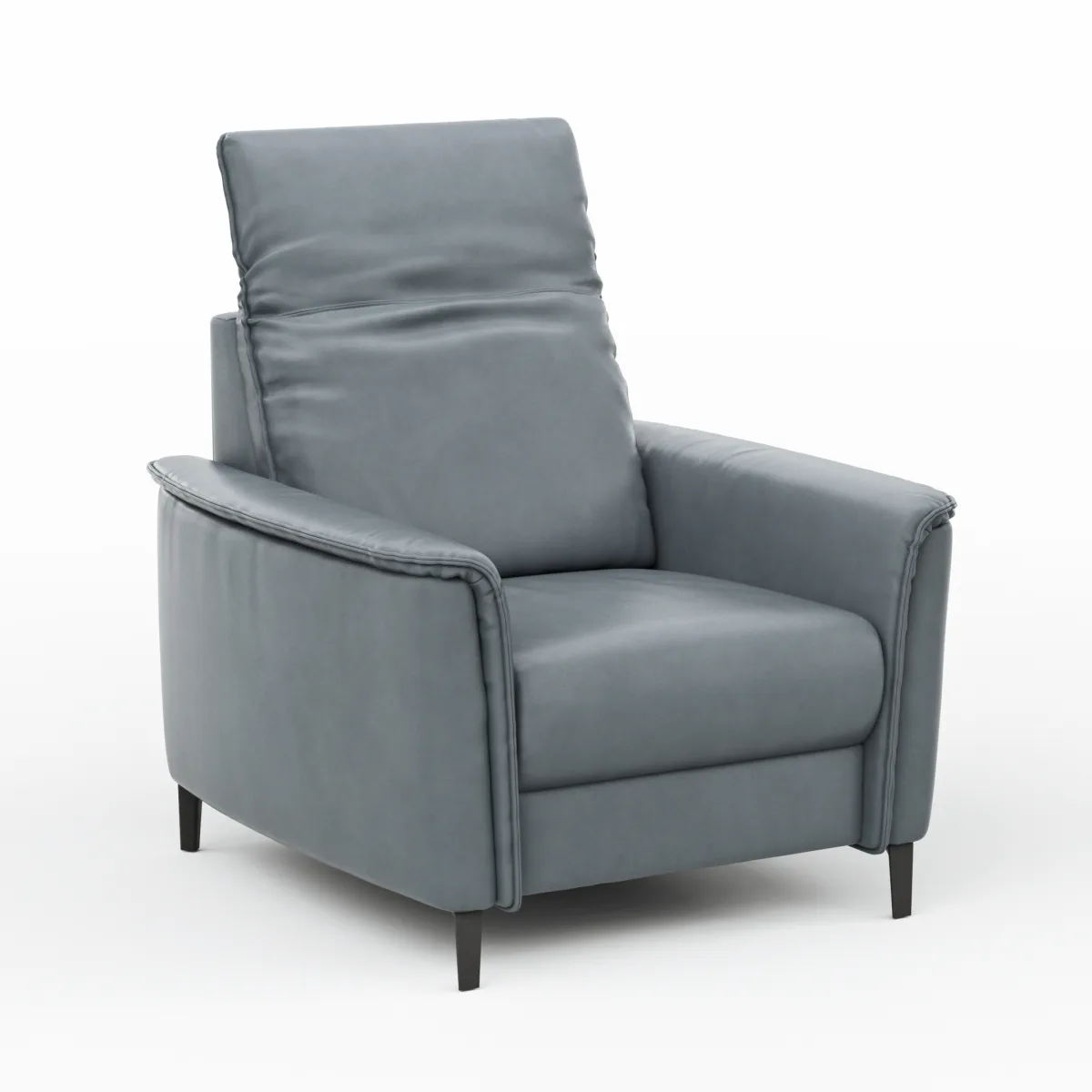 Sessel Bolivien - Kopfteil verstellbar, Leder, Steel – Bild 4