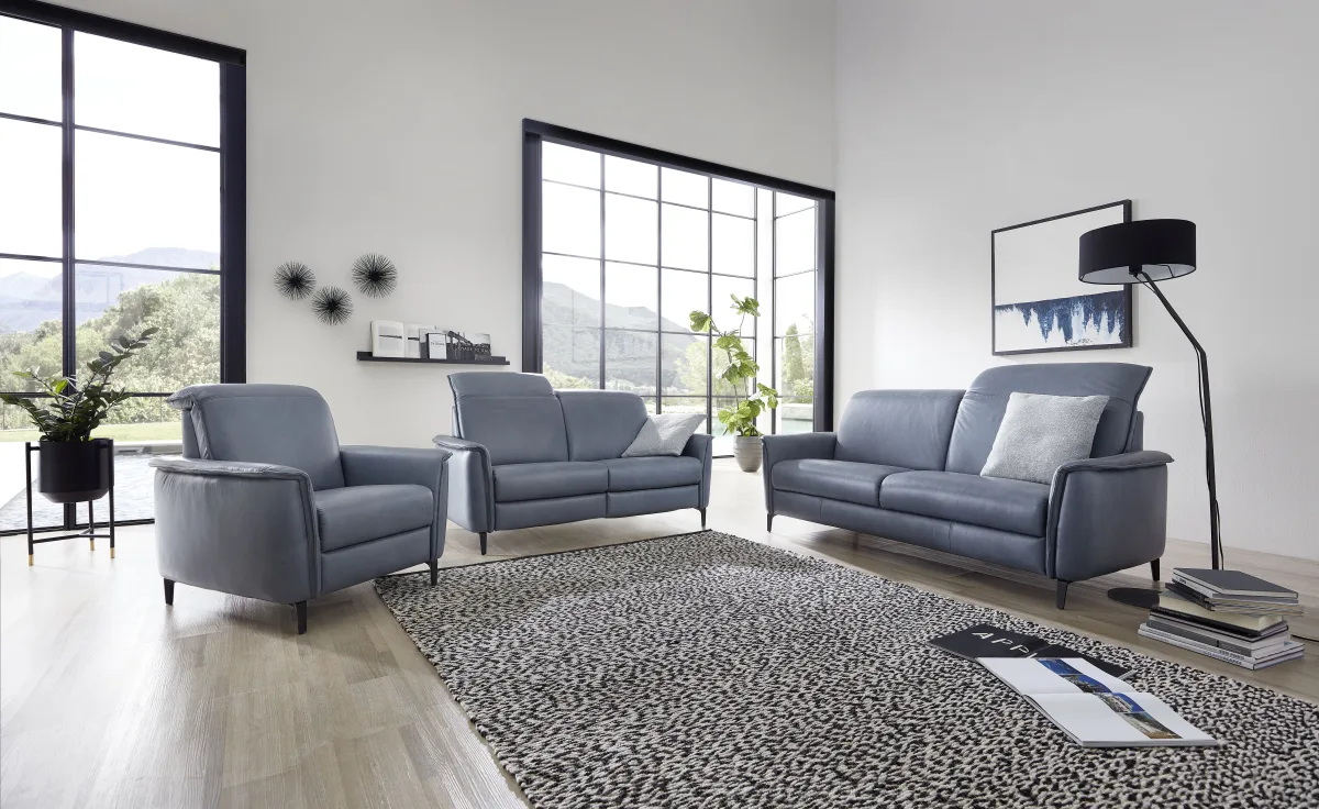 Sessel Bolivien - Kopfteil verstellbar, Leder, Steel – Bild 5
