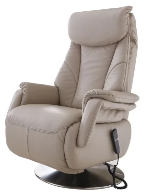 Alternative view of TV-Sessel Swing - Relaxfunktion motorisch, Größe L, Leder, Beige