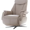 TV-Sessel Swing - Relaxfunktion motorisch, Größe S, Leder, Beige – Bild 2