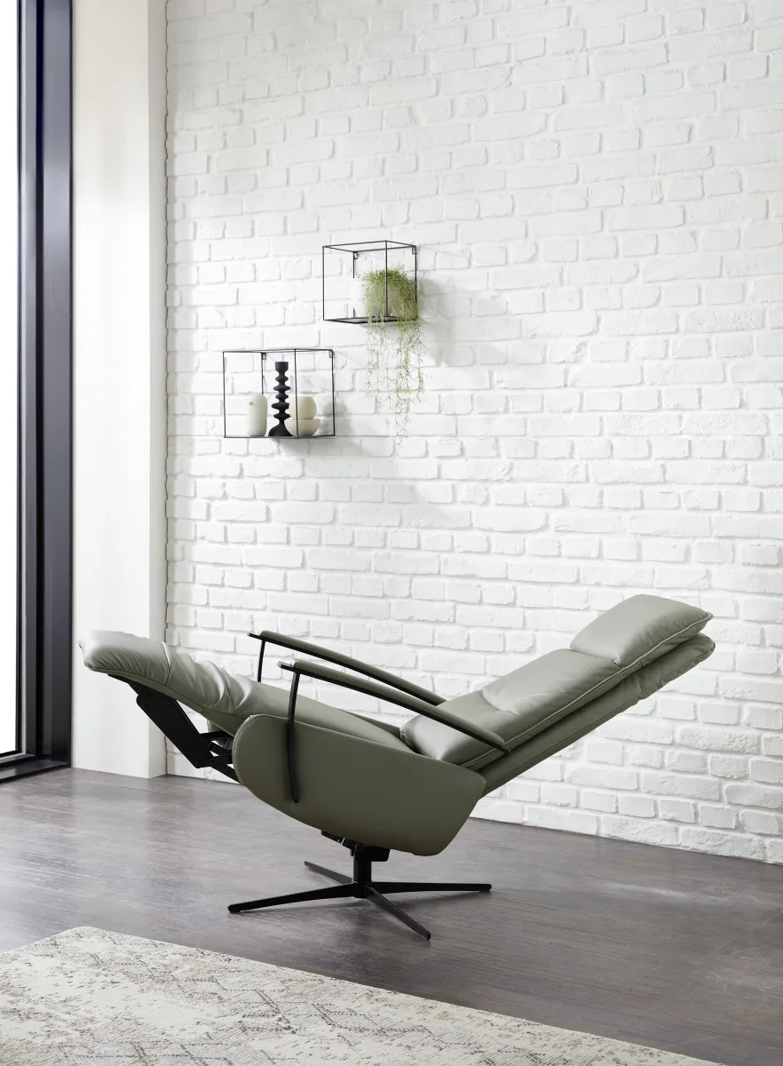 TV-Sessel Lima - Größe M, Relaxfunktion, Leder, Farn – Bild 6
