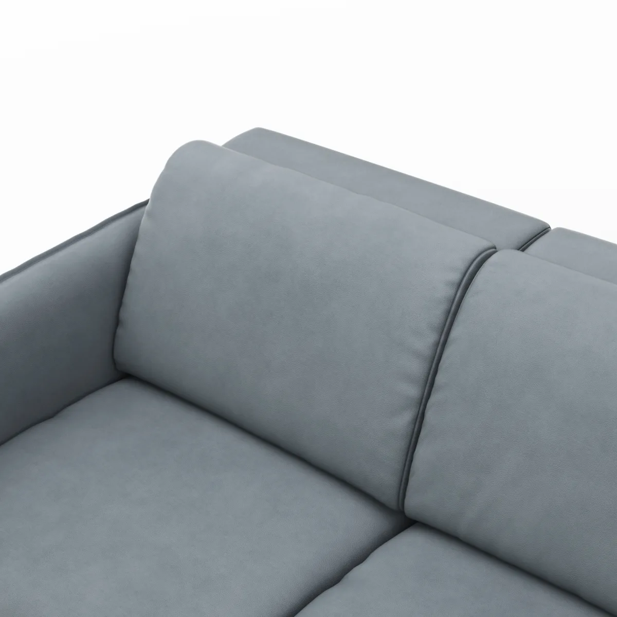 Sofa Mendoza - 2-Sitzer, Armlehne verstellbar, Leder, Eisengrau – Bild 4