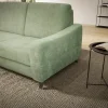 Ecksofa Colombia - Longchair links und 2,5-Sitzer, Stoff, Braungrün – Bild 4