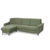 Ecksofa Colombia - Longchair links und 2,5-Sitzer, Stoff, Braungrün – Bild 2