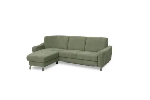 Alternative view of Ecksofa Colombia - Longchair links und 2,5-Sitzer, Stoff, Braungrün