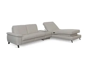 Alternative view of Ecksofa Colombia - 2,5-Sitzer mit Ecke rechts. Stoff, Elfenbein