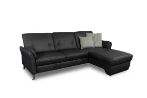 Alternative view of Ecksofa Caracas - 2,5-Sitzer mit Longchair rechts, Leder, Anthrazit