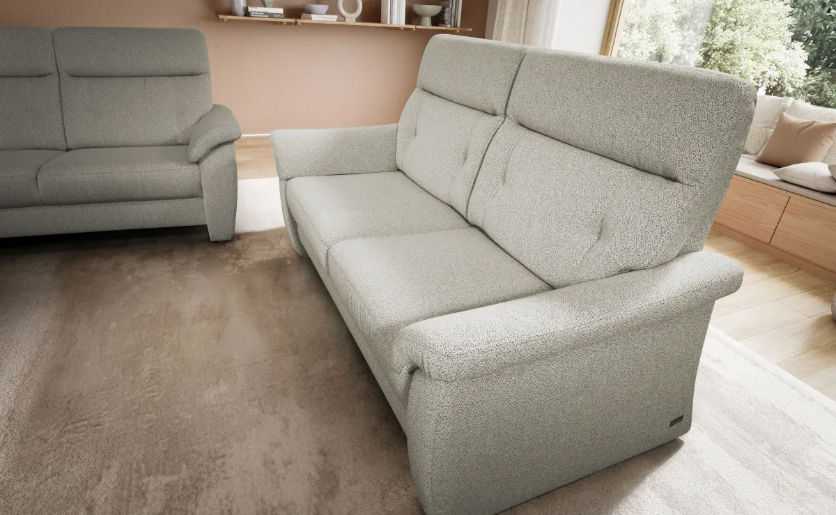 Sofa Caracas - 2,5-Sitzer groß, Stoff, Beige – Bild 3