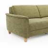 Ecksofa Mendoza - 2,5-Sitzer mit Longchair rechts, Relaxfunktion motorisch, Bettkasten, Stoff, Moos – Bild 4