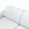 Ecksofa Mendoza - 2,5-Sitzer mit Longchair rechts, Relaxfunktion motorisch, Bettkasten, Leder, Eisblau – Bild 3