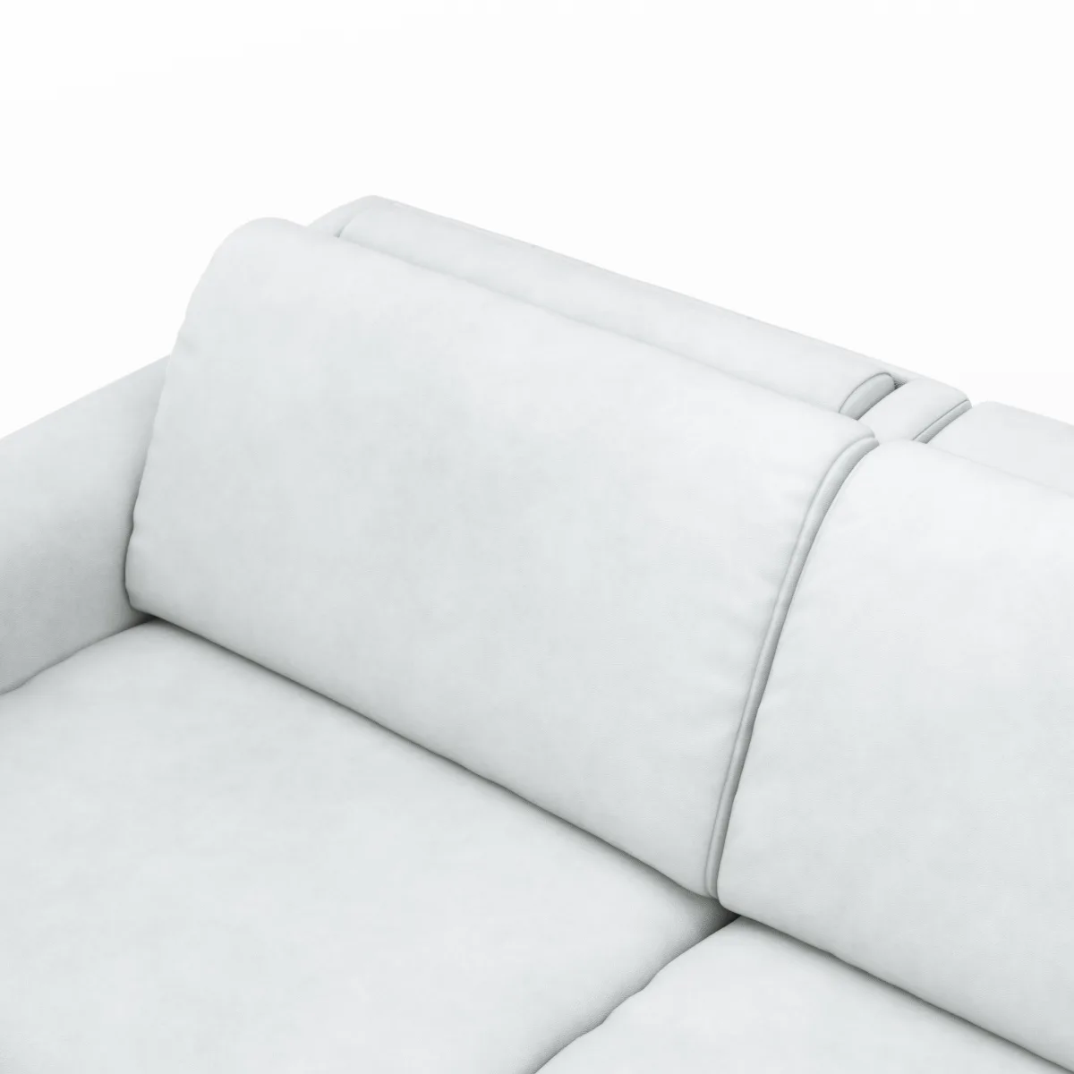 Ecksofa Mendoza - 2,5-Sitzer mit Longchair rechts, Relaxfunktion motorisch, Bettkasten, Leder, Eisblau – Bild 3