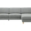 Ecksofa Mendoza - 2,5-Sitzer mit Longchair rechts, Relaxfunktion motorisch, Bettkasten, Stoff, Eisblau – Bild 2
