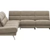 Ecksofa San Fernando - 2-Sitzer mit Ecke rechts, Armlehne verstellbar, Rückenlehne/Sitztiefe verstellbar, Relaxfunktion motorisch, Stoff, Latte – Bild 2