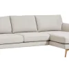 Ecksofa Sutton - 2-Sitzer mit Longchair rechts, Stoff, Beige – Bild 2