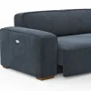 Sofa Denver - 2,5-Sitzer, inkl. Sitzvorzug (motorisch), Stoff, Blau – Bild 3