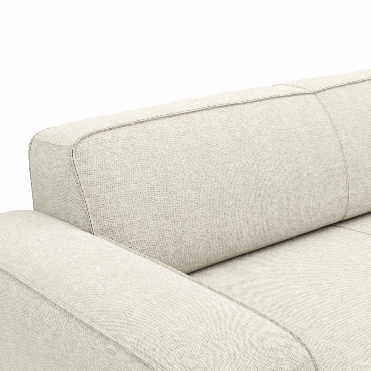 Sofa Denver - 3-Sitzer, Stoff, Natur – Bild 3