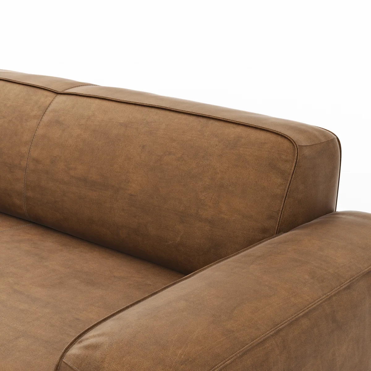 Ecksofa Denver - Longchair links mit 2,5-Sitzer, Stoff, Braun – Bild 4