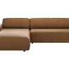 Ecksofa Denver - Longchair links mit 2,5-Sitzer, Stoff, Braun – Bild 2