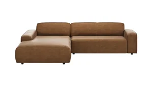 Alternative view of Ecksofa Denver - Longchair links mit 2,5-Sitzer, Stoff, Braun