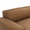 Ecksofa Denver - 2,5-Sitzer mit Longchair rechts, Stoff, Braun – Bild 3