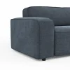 Ecksofa Denver - 2,5-Sitzer mit Longchair rechts, Stoff, Blau – Bild 3