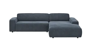 Alternative view of Ecksofa Denver - 2,5-Sitzer mit Longchair rechts, Stoff, Blau