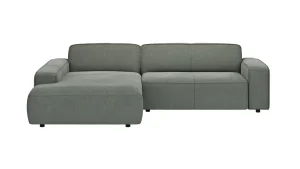 Alternative view of Ecksofa Denver - Longchair links mit 2-Sitzer, Stoff, Grau