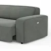 Ecksofa Denver - Longchair links mit 2-Sitzer, inkl. Sitzvorzug (motorisch), Stoff, Grau – Bild 3