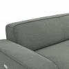 Ecksofa Denver - 2-Sitzer mit Longchair rechts, inkl. Sitzvorzug (motorisch), Stoff, Grau – Bild 3